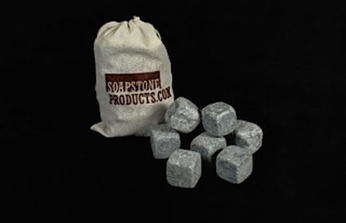 Soapstone Whiskey Rocks from Soapstone Products keep your drink chilled