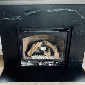 P.A. Soapstone Fireplace Surround and hearth 