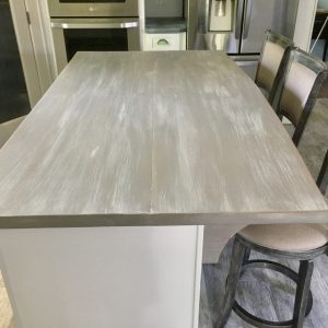 2″ Thick Reclaimed White Pine (French Linen w/ Old White accent and Clear Wax) 