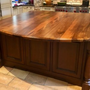 Teak Island with Traditional Ogee profile 1 3/4” thick (Brooklyn NY) 