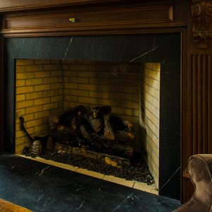 Gris Soapstone Fireplace Surround 