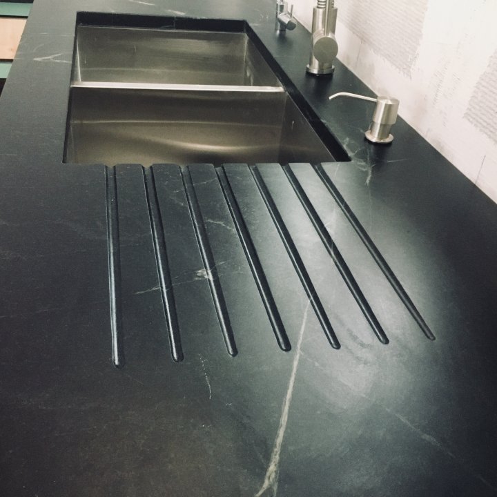 Soapstone Countertops - Runnels & Drainboards