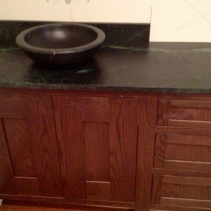 P.A. Soapstone Vanity with P.A. Soapstone Vessel Sink 