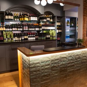 PA Soapstone Reception Desk & Back Bar 