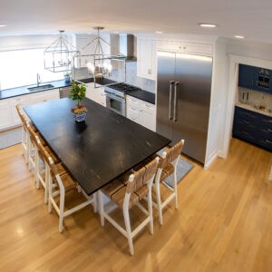 Noire Slate/Soapstone Countertops with oversized island  -Mantoloking,NJ 