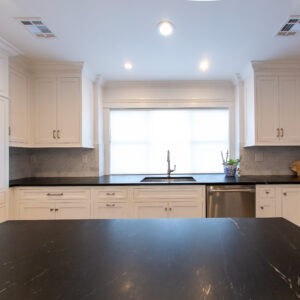 Noire Slate/Soapstone Countertops with oversized island  -Mantoloking,NJ 