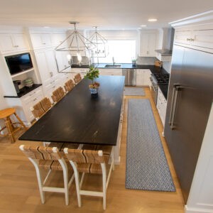 Noire Slate/Soapstone Countertops with oversized island  -Mantoloking,NJ 