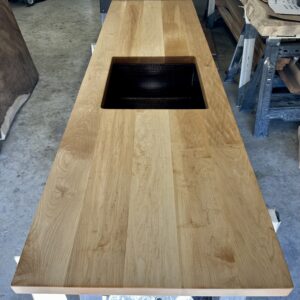 Maple Plank-Style Countertop with Sink Cut-Out 