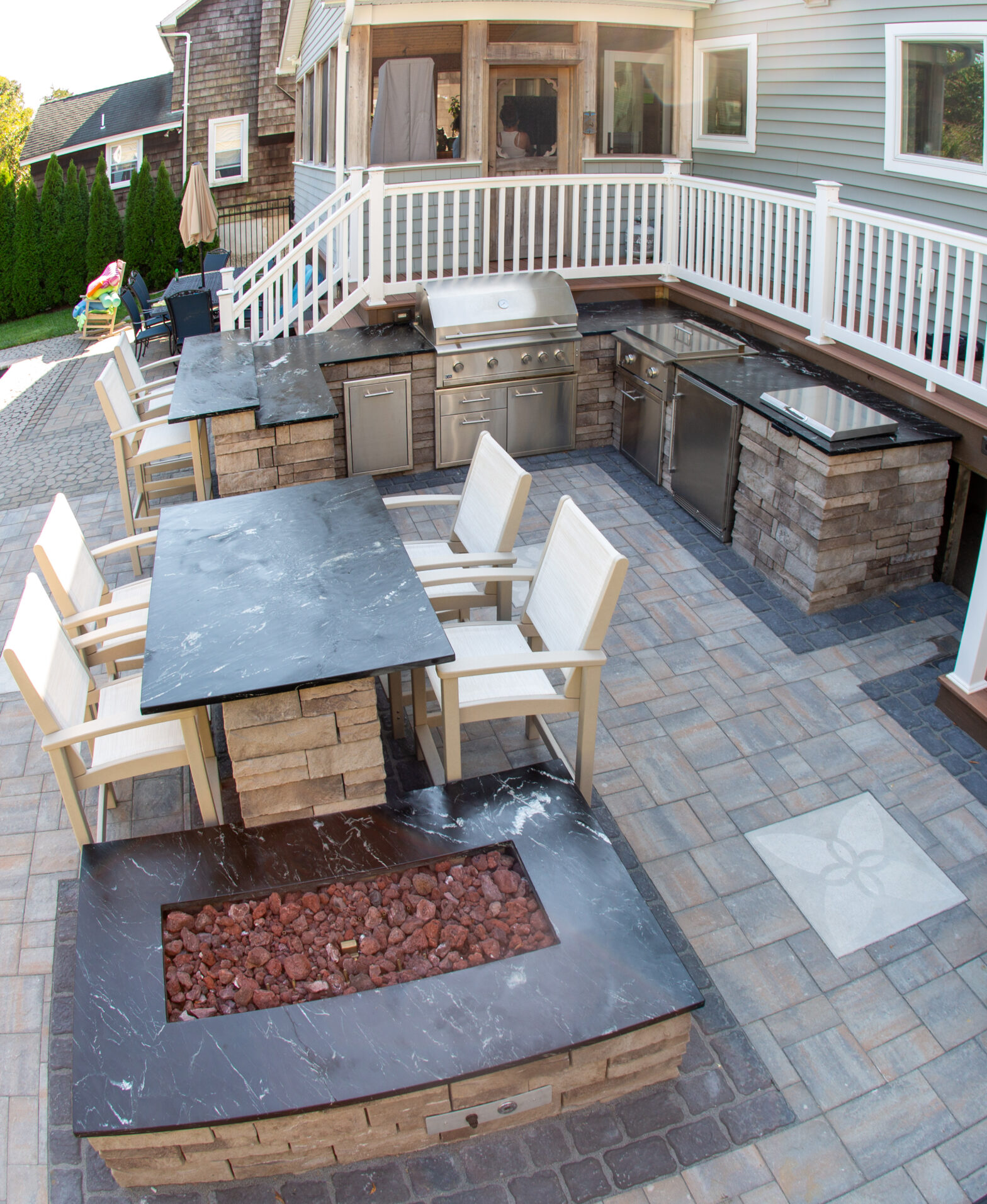 Noire Soapstone/Slate Outdoor Kitchen