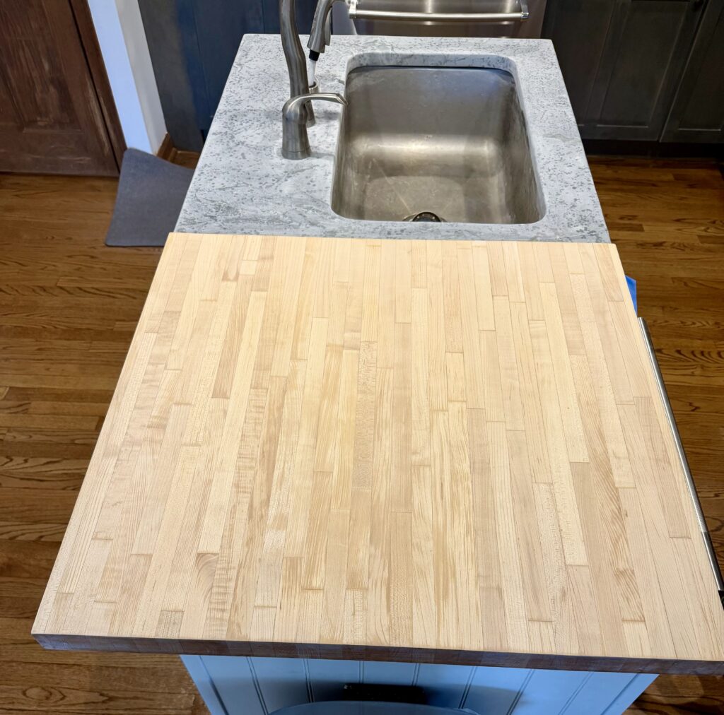 Soapstone countertop after sanding in Westfield