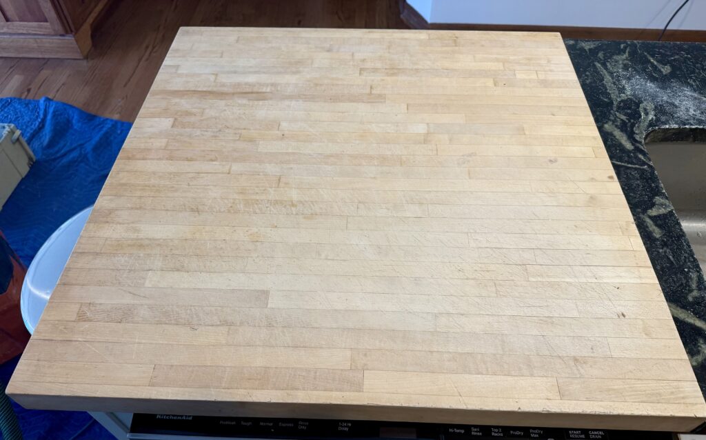 Soapstone surface condition before sanding process in Westfield